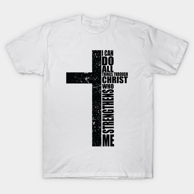 Jesus Bible text Cross sign Christian for men and women T-Shirt T-Shirt by AVATAR-MANIA